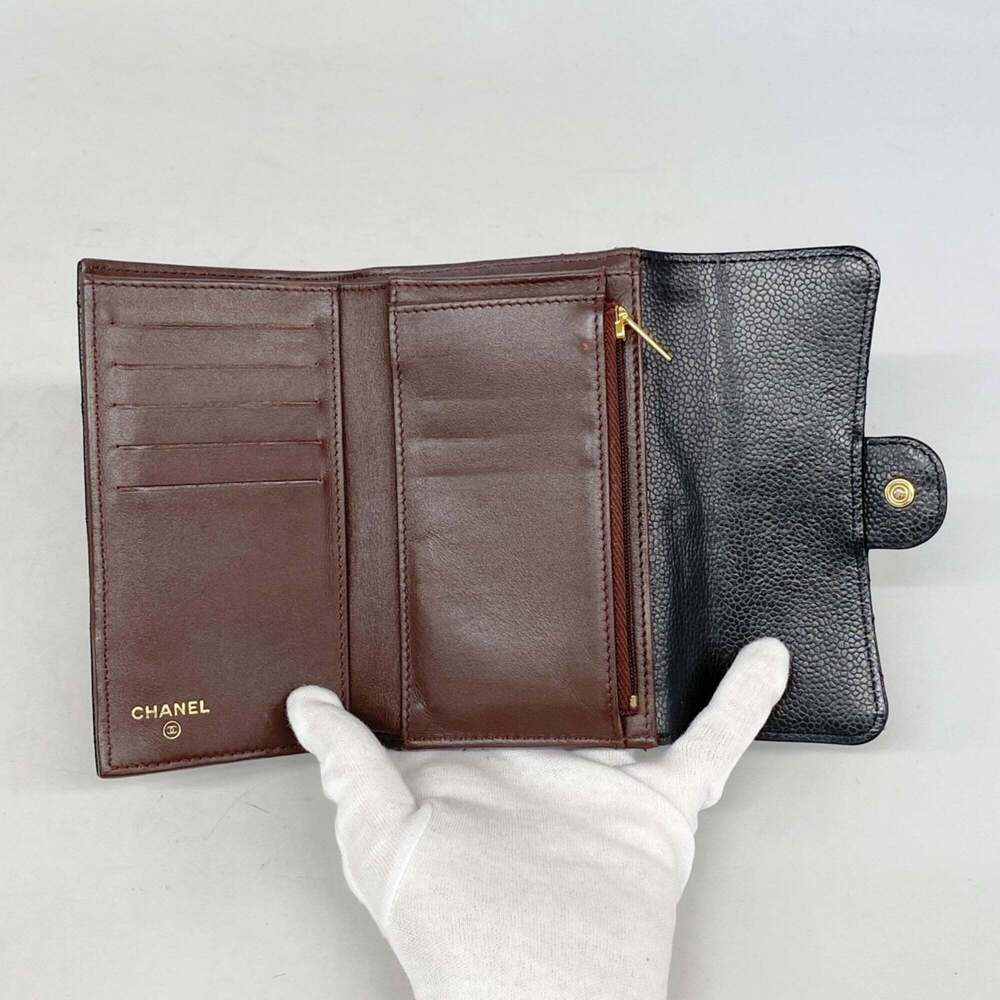 CHANEL Black Caviar Leather Wallet - Picture 3 of 9